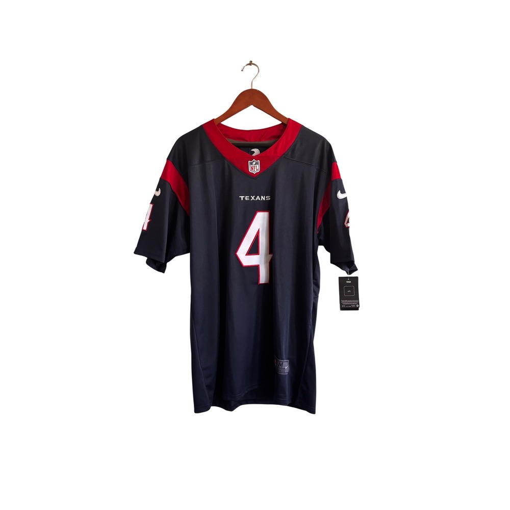 Nike Houston Texans Deshaun Watson 4 NFL On Field Jersey Mens M Navy Blue NWT